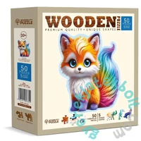 Wooden City 50 db-os fa puzzle - Cuki róka (HE0208-M)