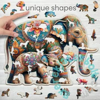 Wooden City 250 db-os fa puzzle - Előkelő elefántok (HE0313-L)