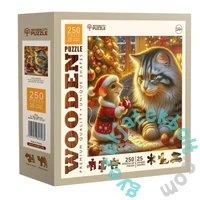 Wooden City 250 db-os fa puzzle - Cica és egér (HE0317-L)