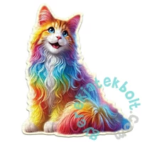 Wooden City 250 db-os fa puzzle - Színes cica (HE0318-L)