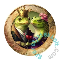 Wooden City 505 db-os fa puzzle - Szerelmes békák (HE0501-XL)