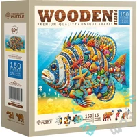 Wooden City 150 db-os fa puzzle - Mesés hal (NB0600-M)