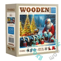 Wooden City 150 db-os fa puzzle - Mikulás és a borzok (NB0602-M)