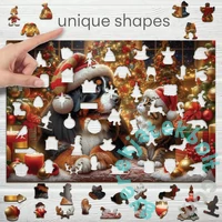 Wooden City 505 db-os fa puzzle - Karácsonyi barátok (NB0704-L)