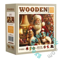Wooden City 505 db-os fa puzzle - Mikulás nyuszikkal (NB0705-L)
