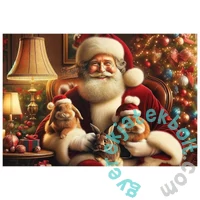 Wooden City 505 db-os fa puzzle - Mikulás nyuszikkal (NB0705-L)