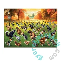 Wooden City 1000 db-os fa puzzle - Kakiló kutyák (NB0817-XL)