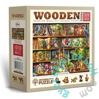 Wooden City 1010 db-os fa puzzle - Mesés könyvespolc (NB0818-XL)