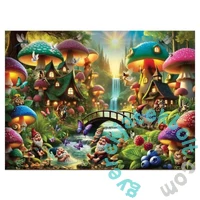 Wooden City 1010 db-os fa puzzle - Gombafalva (NB0819-XL)