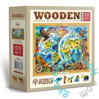 Wooden City 1010 db-os fa puzzle - A Föld élővilága (NB0820-XL)