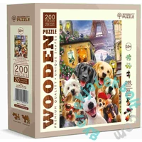 Wooden City 200 db-os fa puzzle - Kutyák Párizsban (NB200-0023-M)