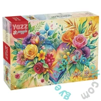 Yazz 1000 db-os puzzle - Flower Heart (3885)