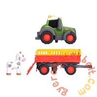 Dickie ABC Happy Fendt állatszállító traktor tehénnel (204115011)