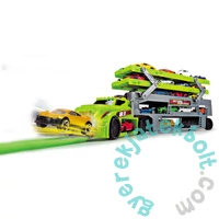 Dickie 38 cm-es Autószállító emeletes kamion kisautóval - zöld-sárga (203747002)