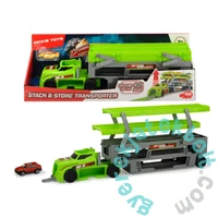 Dickie 38 cm-es Autószállító emeletes kamion kisautóval - zöld-sárga (203747002)