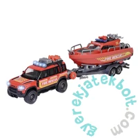 Majorette Grand Series Land Rover Tűzoltóautó hajóval - 22 cm (213716001038)