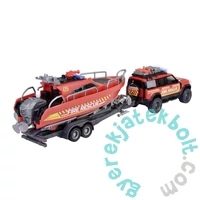 Majorette Grand Series Land Rover Tűzoltóautó hajóval - 22 cm (213716001038)