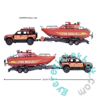 Majorette Grand Series Land Rover Tűzoltóautó hajóval - 22 cm (213716001038)