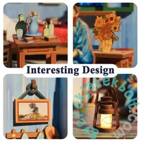 Tonecheer - Vincent's Bedroom DIY miniatűr szoba LCD kijelzővel (TQ401)