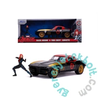 Marvel - 1966 Chevy játékautó Fekete Özvegy figurával - 1:24