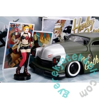 DC Comics - Bombshells fém autómodell - Harley Quinn figurával - 21 cm