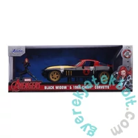 Marvel - 1966 Chevy játékautó Fekete Özvegy figurával - 1:24