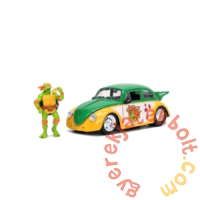Jada - Tini Ninja Teknőcök 1959 VW Drag Beetle fém autómodell figurával - 1:24 (253285002)