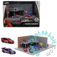Jada Toys 9336403314R00 Fast and Furious Han garázsa NanoScene dioráma játékszett