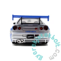 Jada Toys 9397158314R00 Fast &amp; Furious 2002 Nissan Skyline fém autómodell 1:24