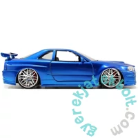 Jada Toys 9397173314R00 Fast and Furious Brian's Nissan Skyline GT-R fém autómodell 1:24