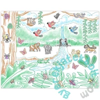 Melissa and Doug 20 db-os fa nyomda készlet ceruzákkal - Esőerdő (2423)