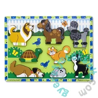 Melissa and Doug 8 db-os fa forma puzzle - Kis kedvencek (3724)