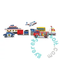 Melissa and Doug 9 db-os fa forma puzzle - Járművek (3725)