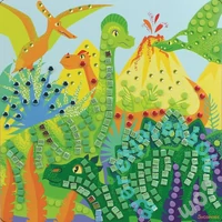 Sycomore - Stick and Fun - Mozaikkép készítő készlet - Dinoszauruszok
