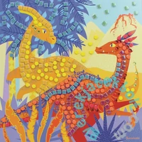 Sycomore - Stick and Fun - Mozaikkép készítő készlet - Dinoszauruszok