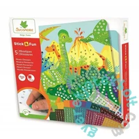 Sycomore - Stick and Fun - Mozaikkép készítő készlet - Dinoszauruszok