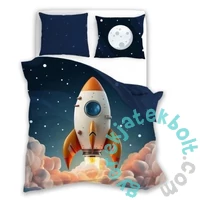 Rakéta ágyneműhuzat szett - Sötétben világító mintával 140 x 200 + 70 x 90 cm (928647)