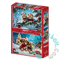 Alipson 2 x 500 db-os puzzle - Christmas Kittens and Puppies (50260)