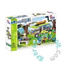 AlleBlox - CampingKit Kempingezés lakókocsival 343 db-os építőkocka játékszett (AB7002)