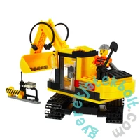 AlleBlox - ConstruczionCrew Lánctalpas kotrógép 264 db-os építőkocka játékszett (AB5007)