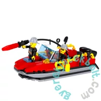 AlleBlox - Fire Brigade Tűzoltó csónak 118 db-os építőkocka játékszett (AB1014)