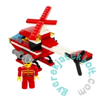 AlleBlox - Fire Brigade Tűzoltó helikopter 102 db-os építőkocka játékszett (AB1009)