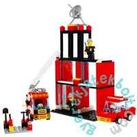 AlleBlox - Fire Brigade Tűzoltóállomás tűzoltóautókkal 245 db-os építőkocka játékszett (AB1011)