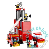 AlleBlox - Fire Brigade Tűzoltóállomás tűzoltóautókkal 245 db-os építőkocka játékszett (AB1011)