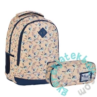 HS-165 Gémek iskolatáska, hátizsák tolltartóval - 4 rekeszes - Hash