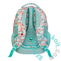 HS-48 Rózsás iskolatáska, hátizsák tolltartóval - 4 rekeszes - Hash