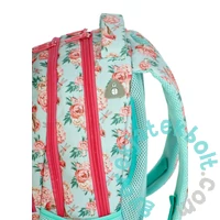 HS-48 Rózsás iskolatáska, hátizsák tolltartóval - 4 rekeszes - Hash