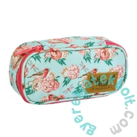 HS-48 Rózsás iskolatáska, hátizsák tolltartóval - 4 rekeszes - Hash