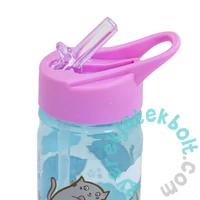 Aqua Pure szívószálas műanyag kulacs - 450 ml - Meow (511025009)