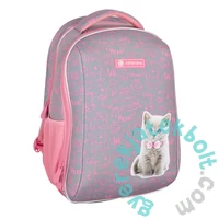 Cicás ergonomikus iskolatáska, hátizsák - 2 rekeszes - Pinky Kitty - Astrabag